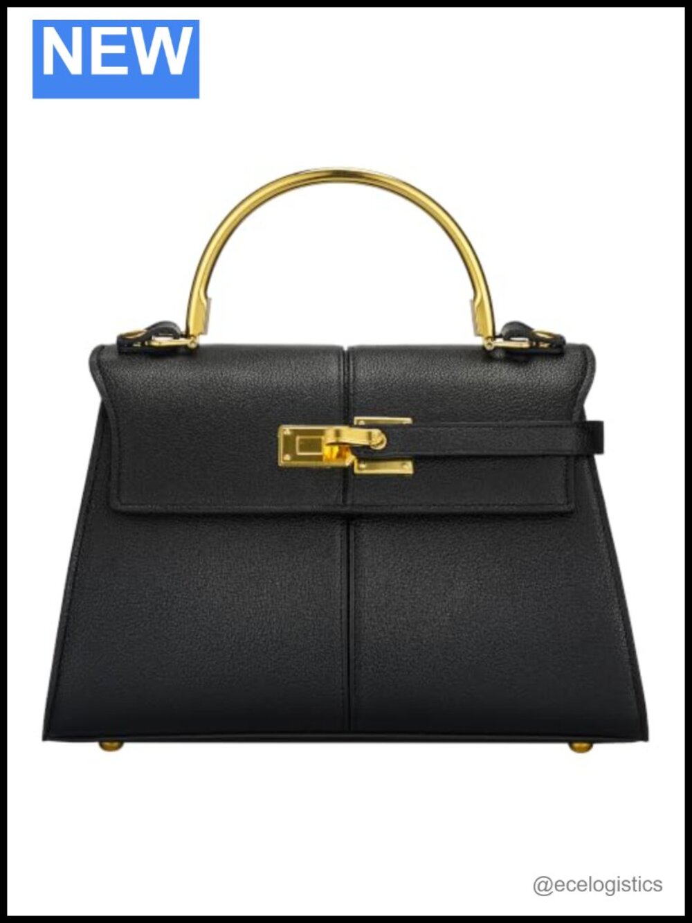Top Handle Leather Handbag - Detachable Handle & Adjustable Strap 4-in-1 Satchel